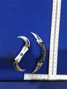 Two double blade knives