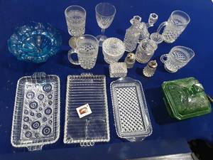 Crystal and colored glassware