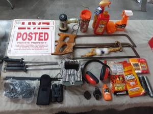 Bowsaws, Scent killer, Binoculars and more