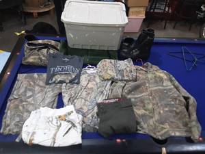 Assorted hunting clothes