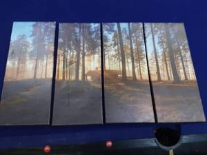 Four piece Cabin in the Woods picture