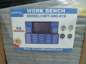 lot 34 image: Steelman Work Bench # 10FT- 40D- 01B