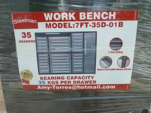 lot 36 image: Steelman Stainless Tool Chest # 7FT- 35D- 01B