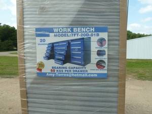 lot 33 image: Steelman Work Bench # 7Ft- 20D- 01B Blue