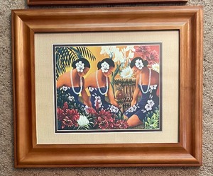 lot 88 image: Two Framed Hawaiian Themed Prints by Rapozo ad Lawler