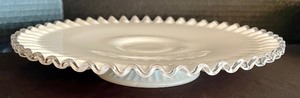 lot 90 image: Fenton Silver Crest Cake Plate and Silver Crest  Bowl