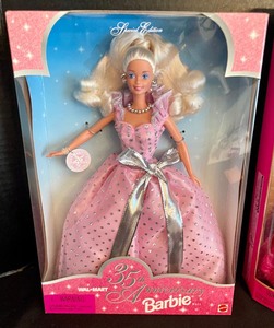 lot 95 image: New Target and Walmart 35th Anniversary Barbie Dolls