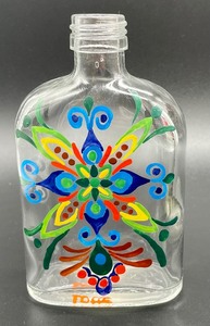 lot 125 image: Two Lovely Hand Painted Bottles by Lotte