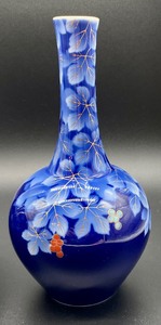 lot 147 image: Pair of Beautiful Blue Floral Vases