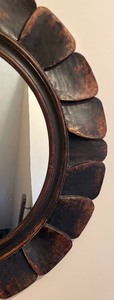 lot 148 image: Wonderful Distressed Wood Framed Mirror
