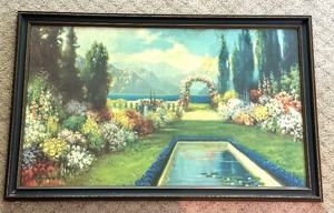 lot 3 image: Framed Vintage R. Atkinson Fox Scenic Print