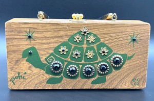 lot 11A image: Enid Collins Original Wooden Handbag