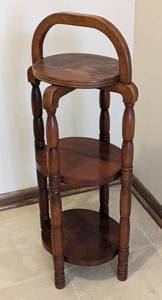 lot 218 image: Vintage Three Tired Wood Stand