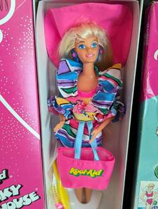 lot 222 image: Three Kool Aid Wacky Warehouse Barbie Dolls