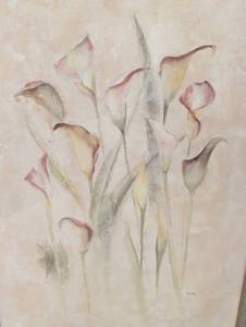 lot 248 image: Large Framed Decorative Lily Print
