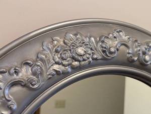 lot 249 image: Round Silver Wall Mirror