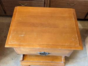 lot 247 image: Vintage Wood Nightstand