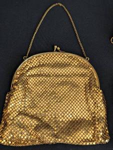 lot 255 image: Vintage Gold Mesh Purse and Coin Purses