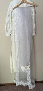 lot 277 image: Vintage Wedding Dress and Veil