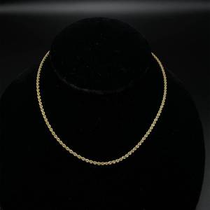 Classic Rope Chain Necklace in 14k Yellow Gold Perfect for Layering or Solo, 16  VIDEO 