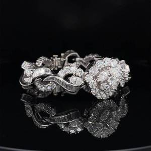 Custom Made, Vintage 12.22 Carat Diamond Peek-a-Boo Watch Bracelet from Prominent Minnesota Estate in Platinum $43,660 Retail VIDEO