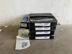 lot 55 image: Dynamic Friction Company Set of Drilled and Slotted Silver Zinc Brake Rotors and Brake Pads.