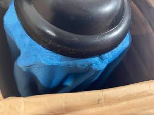 lot 78 image: SUNCROWN Outdoor Patio Market Umbrella With Push Button Tilt and Crank in Sky Blue