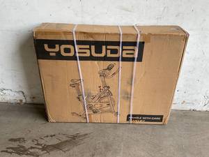 lot 5 image: YOSUDA Indoor Magnetic Stationary Cycling Bike with Ipad Mount & Comfortable Seat Cushion