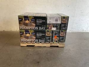 lot 26 image: LOT OF 17 Hampton Bay 36 inch Galvanized Finish Outdoor Fire Ring