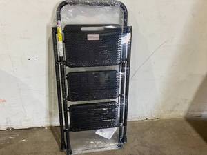 lot 83 image: HBTower Folding Black 3-Step Ladder