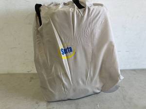 lot 90 image: Serta 18 inch Raised Fabric Series Queen Size Air Mattress with Never Flat Pump