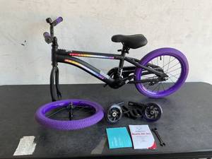 lot 95 image: Jetson Light Rider 16 inch Black and Purple Kids Light Up Bike