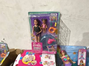 lot 105 image: LOT OF Barbie dolls, Care Clinic and Disney the Little Mermaid Doll