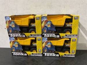 lot 110 image: LOT OF 4 Tonka Steel Classics - Mighty Dump Truck