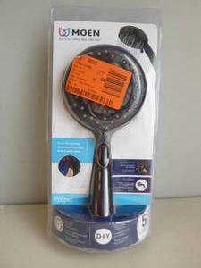 lot 308 image: Moen Propel 5-Spray 4.5 in. Single Wall Mount Low Flow Handheld Adjustable Shower Head in Mediterranean Bronze
