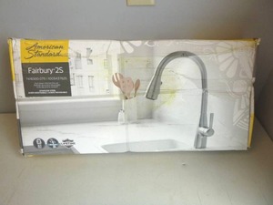 lot 317 image: American Standard Fairbury 2S Single-Handle Pull-Down Sprayer Kitchen Faucet in Stainless Steel