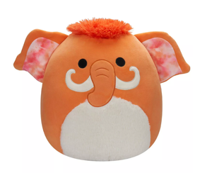 lot 327 image: LOT OF 2 Squidshmallows Plush Toys - 16 inch Orange Woolly Mammoth and 16 inch Hal The Yellow Dinosaur