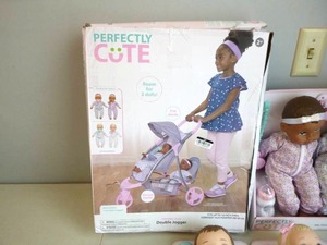 lot 329 image: LOT OF 4 Perfectly Cute Dolls and Accessories