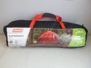lot 334 image: Coleman Flatwoods II 4 Person Tent - Red