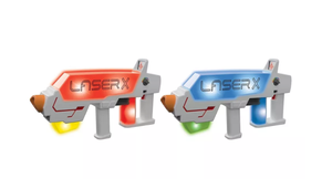 lot 128 image: LOT OF 6 Laser X Revolution Two Player Long Range Laser Tag Gaming Blaster Set