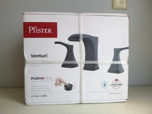 lot 352 image: Pfister Venturi 8 in. Widespread 2-Handle Bathroom Faucet in Matte Black