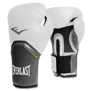 lot 141 image: LOT OF 3 Everlast Pro Style Gloves - 16 oz Black Gloves and 12 oz White Elite Training Gloves