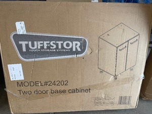Tuff Stor Metallic Series 35 in. H x 24 in. W x 21 in. D 2-Door Base Cabinet for Garage