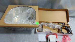 lot 43 image: Kitchen Single Handle Pull-Down Sprayer  Faucet HD67780-1208D2 With Stanless Sink 24x21