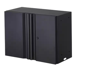 lot 47 image: Husky Regular Duty Welded 24-Gauge Steel Wall Mounted Garage Cabinet in Black (24 in. W x 18 in. H x 12 in. D) Model # H24WCAB UPC Code # 873388013654