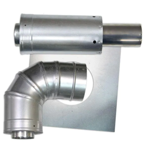 lot 52 image: Rheem 3 in. x 5 in. Horizontal Stainless Steel Concentric Termination Vent Kit for Mid Efficiency Tankless Gas Water Heaters Model # RTG20210 UPC Code # 020352593999