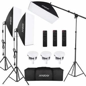 lot 76 image: Andoer Softbox Photography Lighting Kit Professional Studio Equipment With 20x28 Softbox, 2800-5700K 85W Bi-Color Temperature Bu