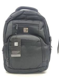 lot 62 image: Bruno Cavalli Laptop Bag USB Charging Port Backpack School Book 18 Canvas Black