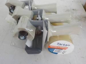 lot 73 image: 3 Tartan Packing Tape and Dispenser...