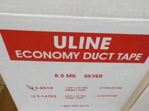 lot 85 image: 6 Rolls Uline Silver 1.89 x 60 yar...
